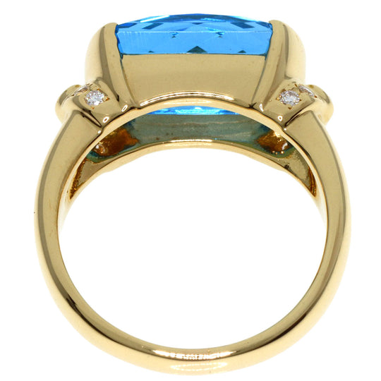 TASAKI Ring 18K Yellow Gold gold Blue Topaz diamond