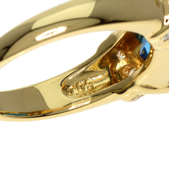 TASAKI Ring 18K Yellow Gold gold Blue Topaz diamond
