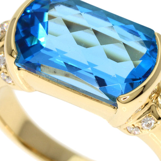TASAKI Ring 18K Yellow Gold gold Blue Topaz diamond