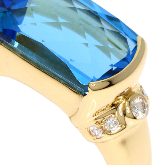 TASAKI Ring 18K Yellow Gold gold Blue Topaz diamond