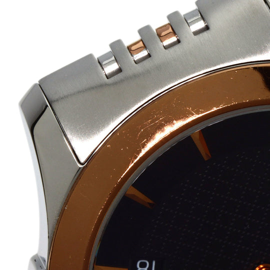GUCCI Watches Quartz 126.4 Stainless Steel , PGP gold G timeless black dial mens Used Authentic