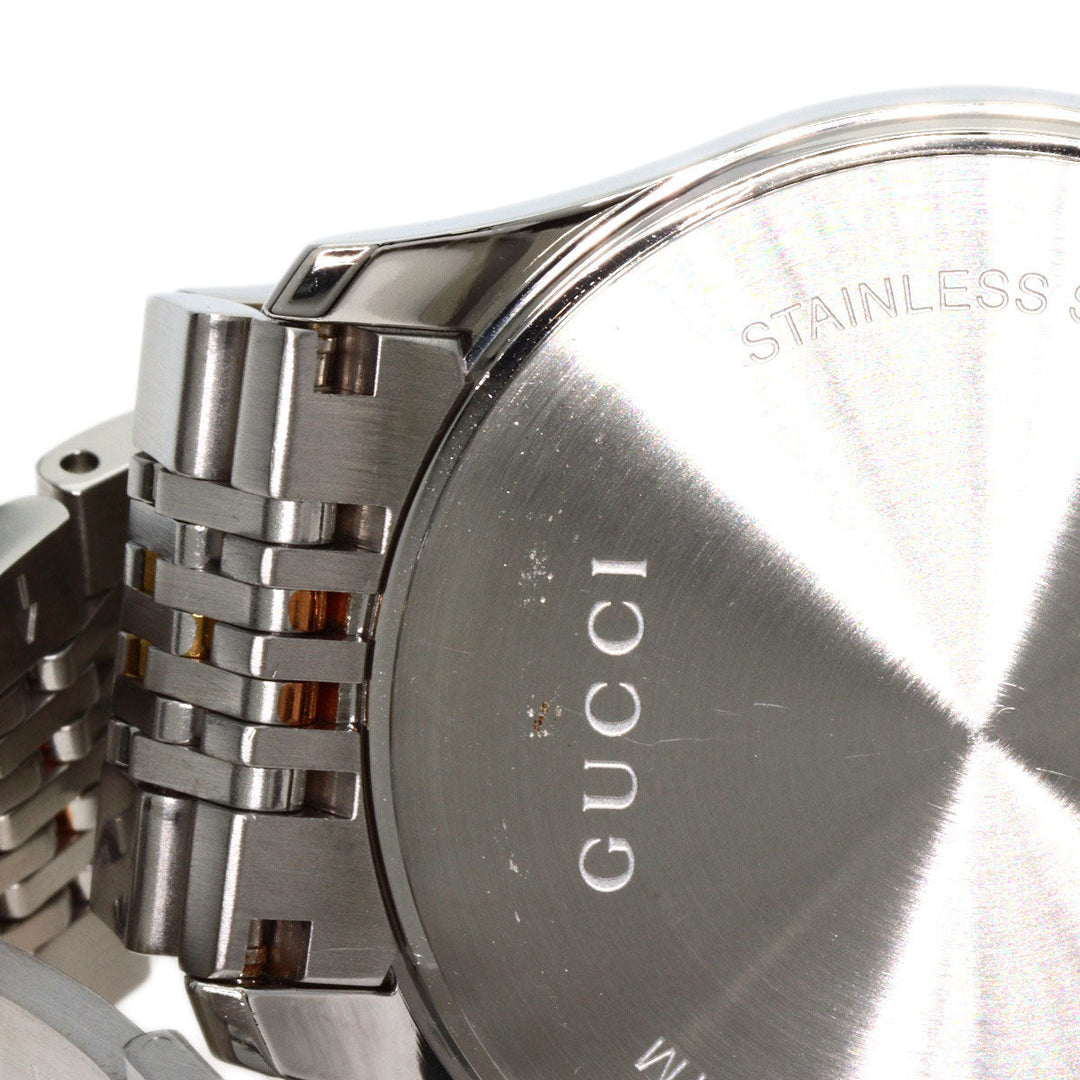 GUCCI Watches Quartz 126.4 Stainless Steel , PGP gold G timeless black dial mens Used Authentic