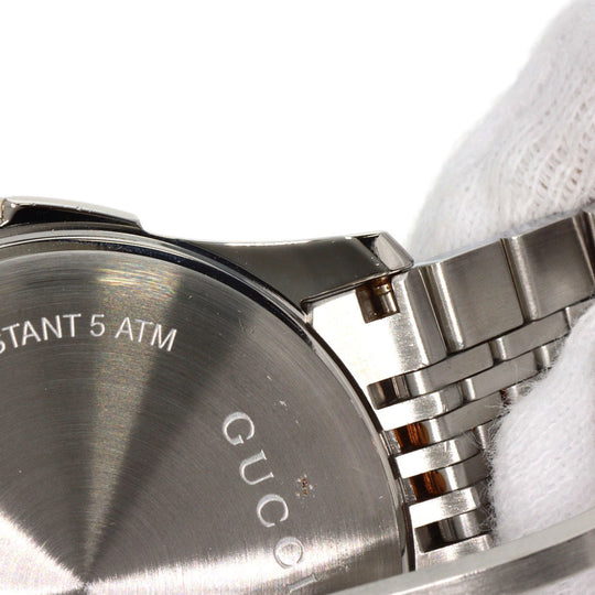 GUCCI Watches Quartz 126.4 Stainless Steel , PGP gold G timeless black dial mens Used Authentic