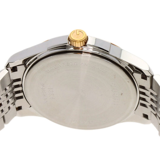 GUCCI Watches Quartz 126.4 Stainless Steel , PGP gold G timeless black dial mens Used Authentic