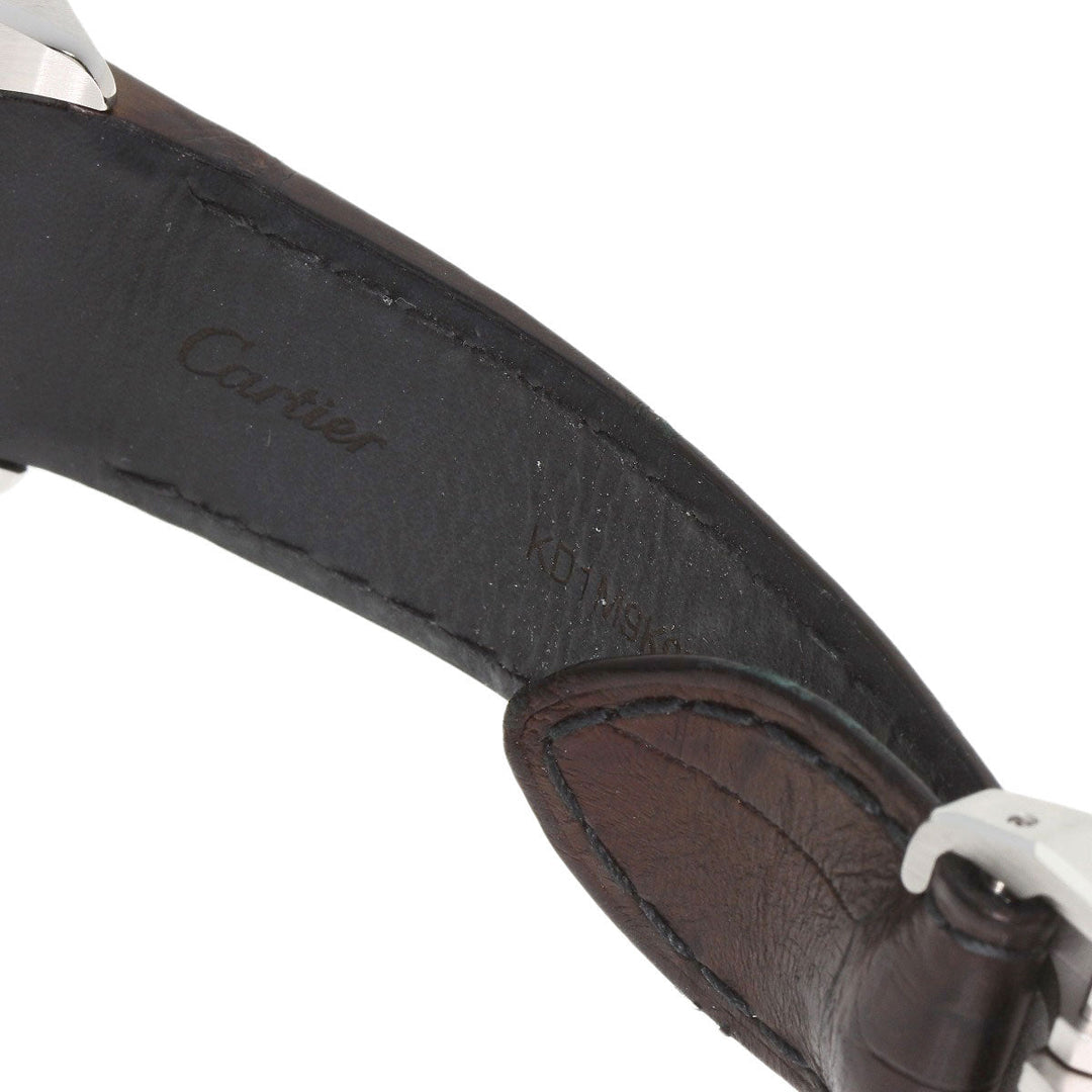 CARTIER Watches Mechanical Automatic W20106X8 Stainless Steel, Leather Silver Santos 100MM Silver dial mens Used Authentic