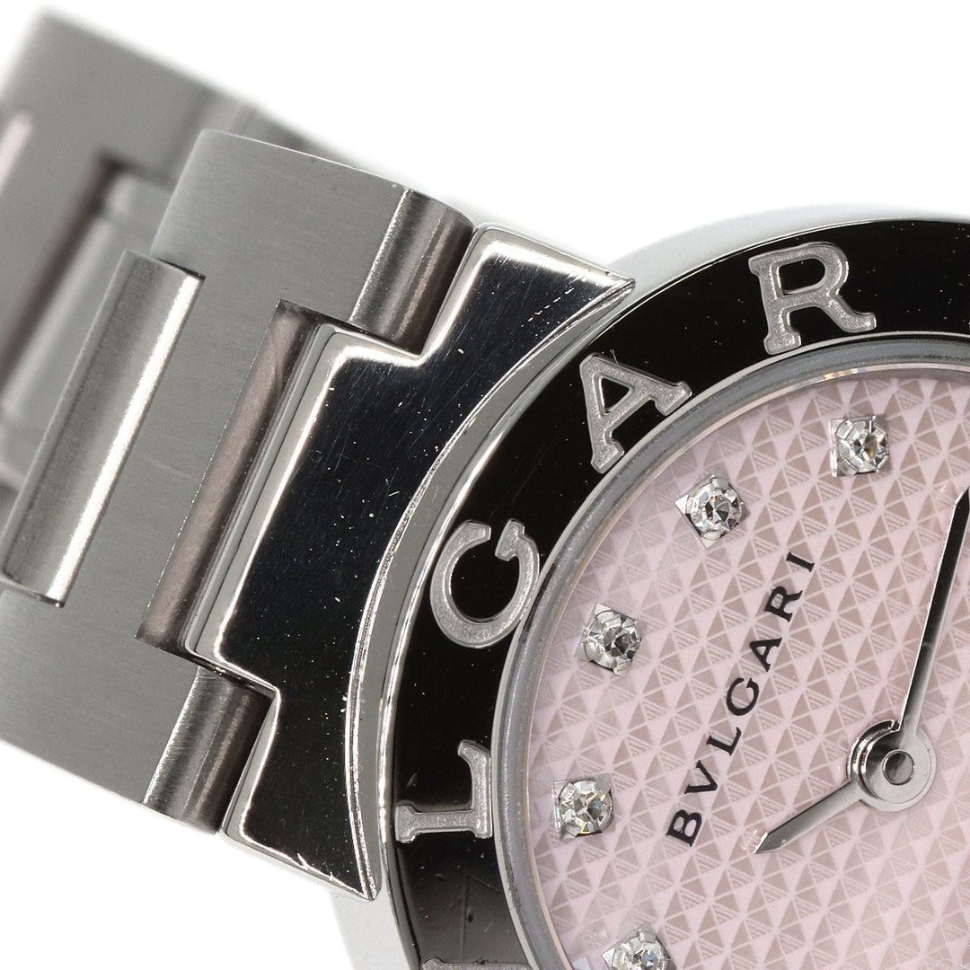 BVLGARI Watches Quartz BB23SS Stainless Steel , Stainless Steel Silver BVLGARI BVLGARI 12P Diamond pink dial Women Used Authentic