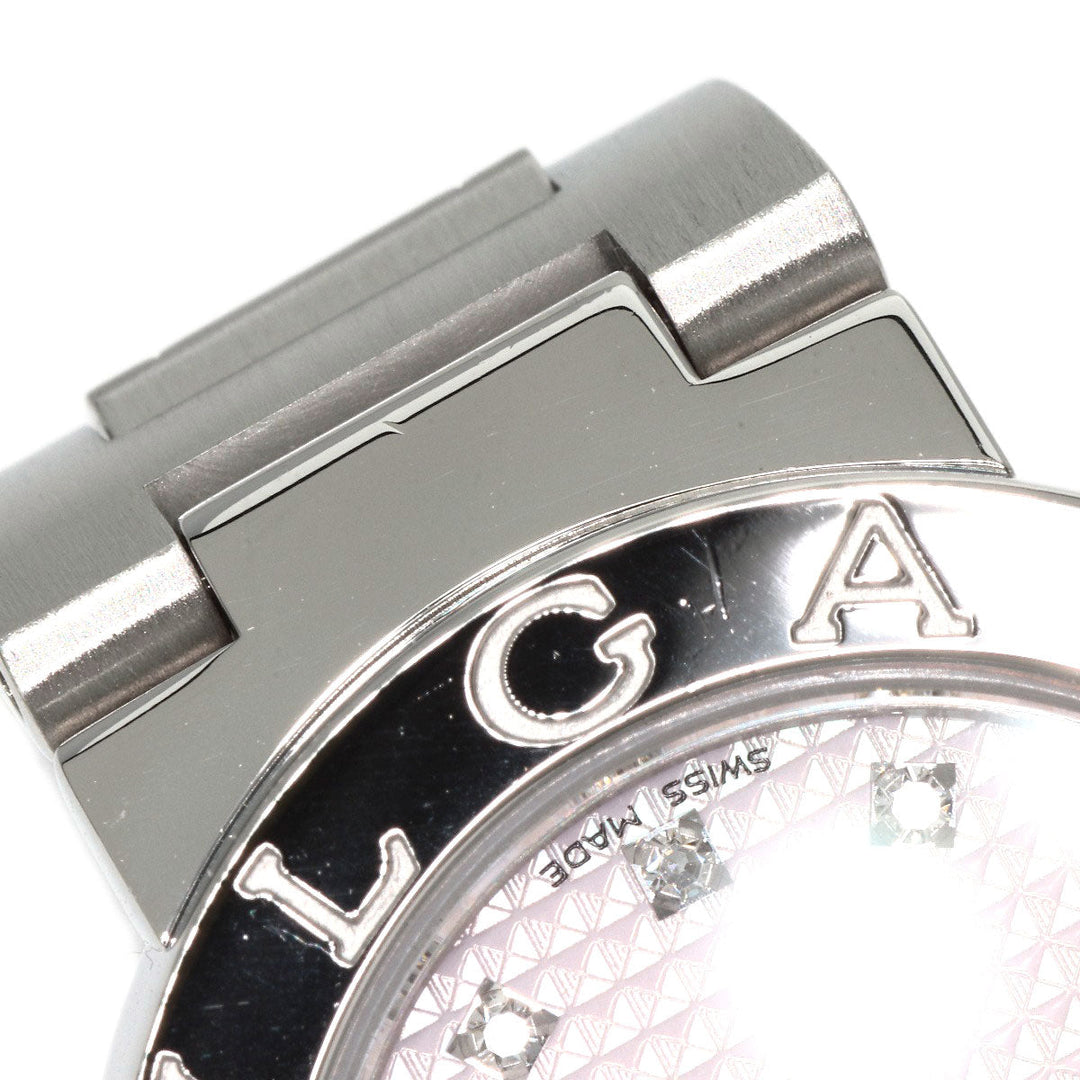 BVLGARI Watches Quartz BB23SS Stainless Steel , Stainless Steel Silver BVLGARI BVLGARI 12P Diamond pink dial Women Used Authentic