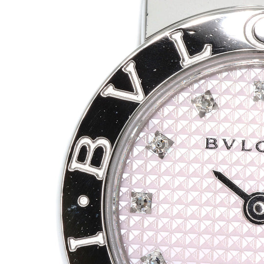 BVLGARI Watches Quartz BB23SS Stainless Steel , Stainless Steel Silver BVLGARI BVLGARI 12P Diamond pink dial Women Used Authentic