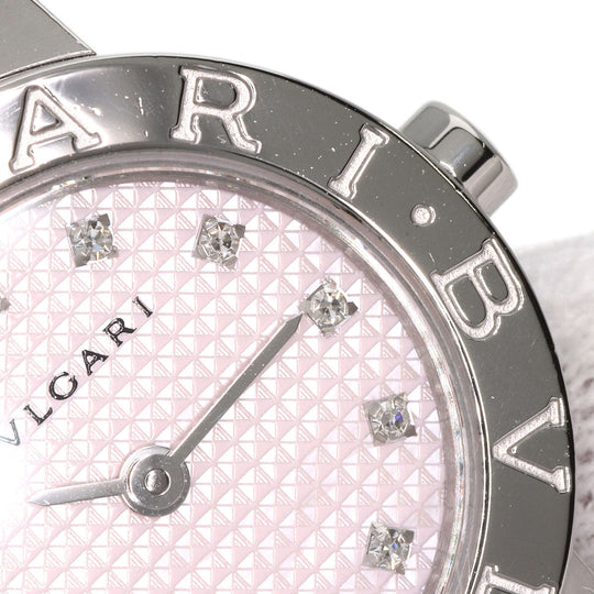 BVLGARI Watches Quartz BB23SS Stainless Steel , Stainless Steel Silver BVLGARI BVLGARI 12P Diamond pink dial Women Used Authentic