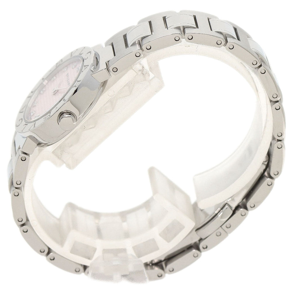 BVLGARI Watches Quartz BB23SS Stainless Steel , Stainless Steel Silver BVLGARI BVLGARI 12P Diamond pink dial Women Used Authentic