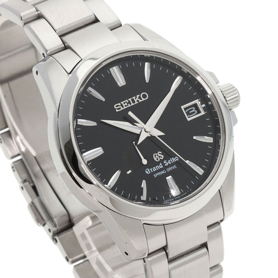 SEIKO Watches Spring drive SBGA027 9R65-0AG1 Stainless Steel , Stainless Steel Silver Grand Seiko Spring Drive Power Reserve black dial mens Used Authentic