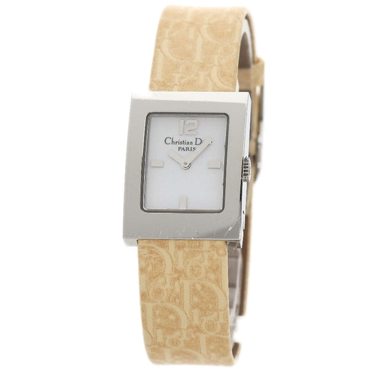 Christian Dior Watches Quartz D78-109 Stainless Steel, Leather Silver Maris white dial Women Used Authentic