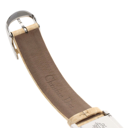 Christian Dior Watches Quartz D78-109 Stainless Steel, Leather Silver Maris white dial Women Used Authentic