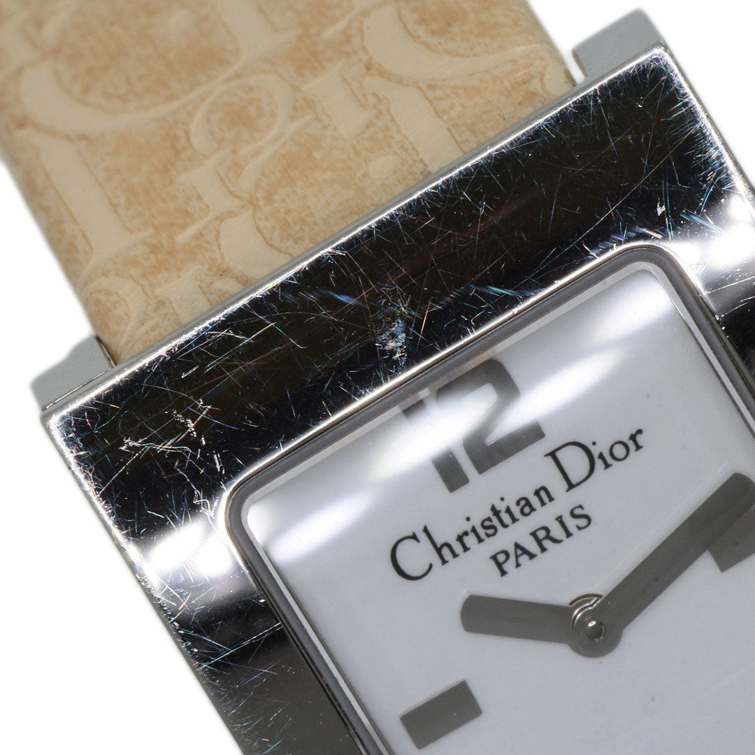 Christian Dior Watches Quartz D78-109 Stainless Steel, Leather Silver Maris white dial Women Used Authentic