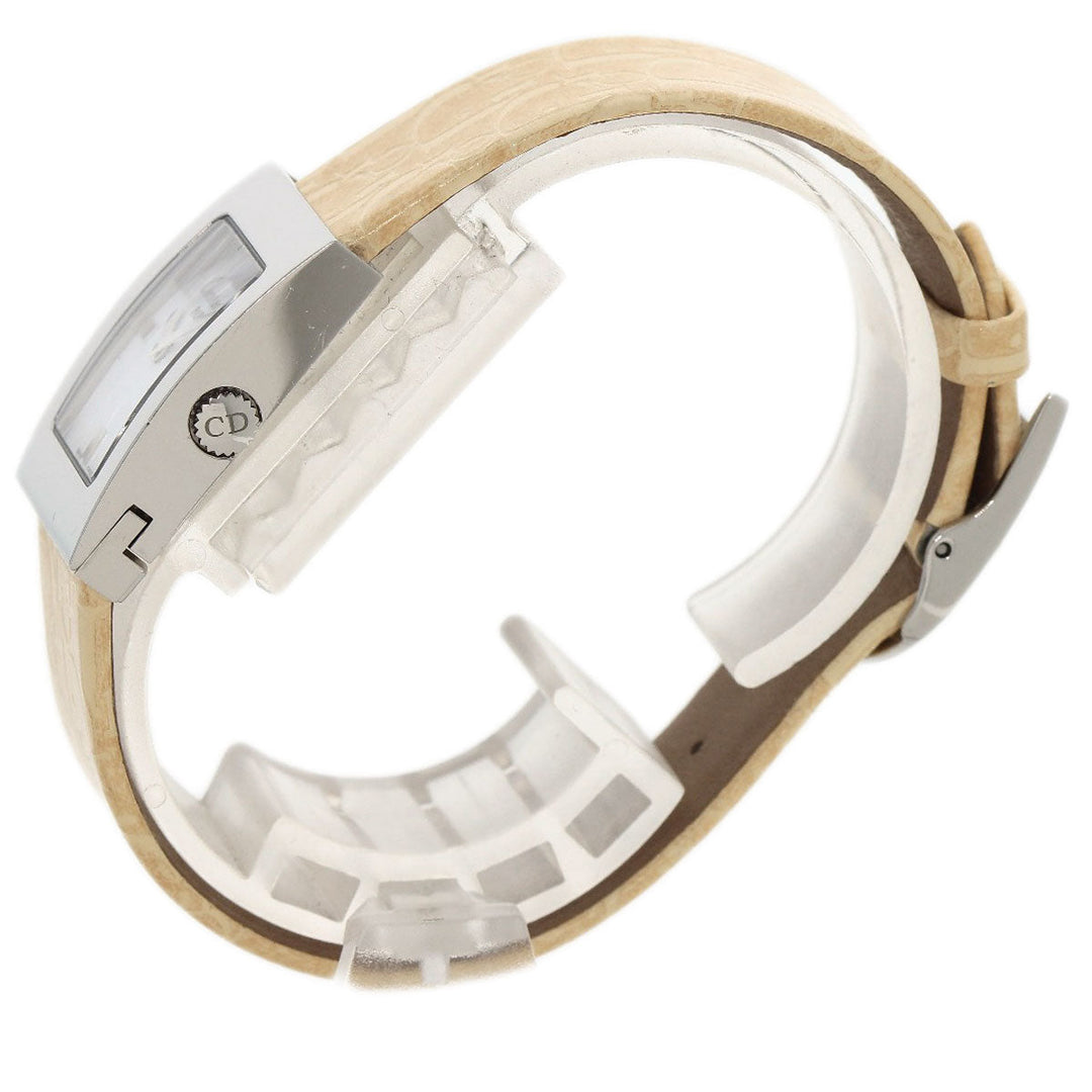 Christian Dior Watches Quartz D78-109 Stainless Steel, Leather Silver Maris white dial Women Used Authentic