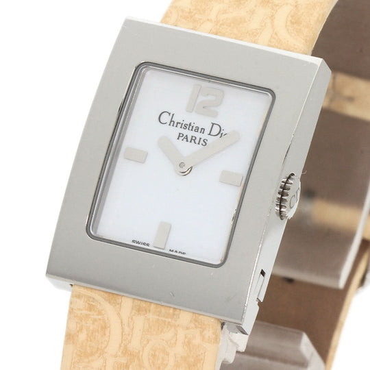 Christian Dior Watches Quartz D78-109 Stainless Steel, Leather Silver Maris white dial Women Used Authentic