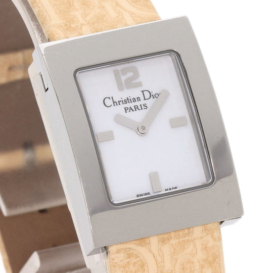 Christian Dior Watches Quartz D78-109 Stainless Steel, Leather Silver Maris white dial Women Used Authentic
