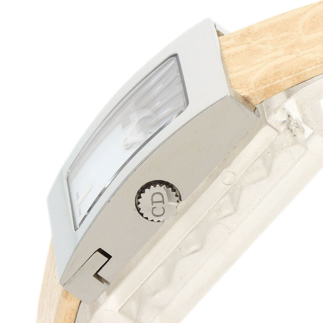 Christian Dior Watches Quartz D78-109 Stainless Steel, Leather Silver Maris white dial Women Used Authentic