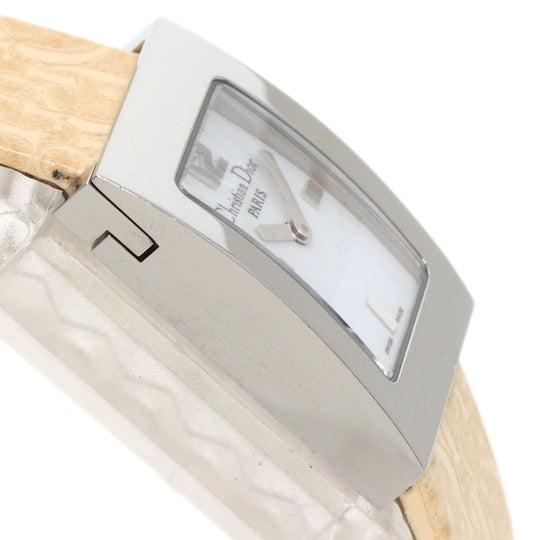 Christian Dior Watches Quartz D78-109 Stainless Steel, Leather Silver Maris white dial Women Used Authentic