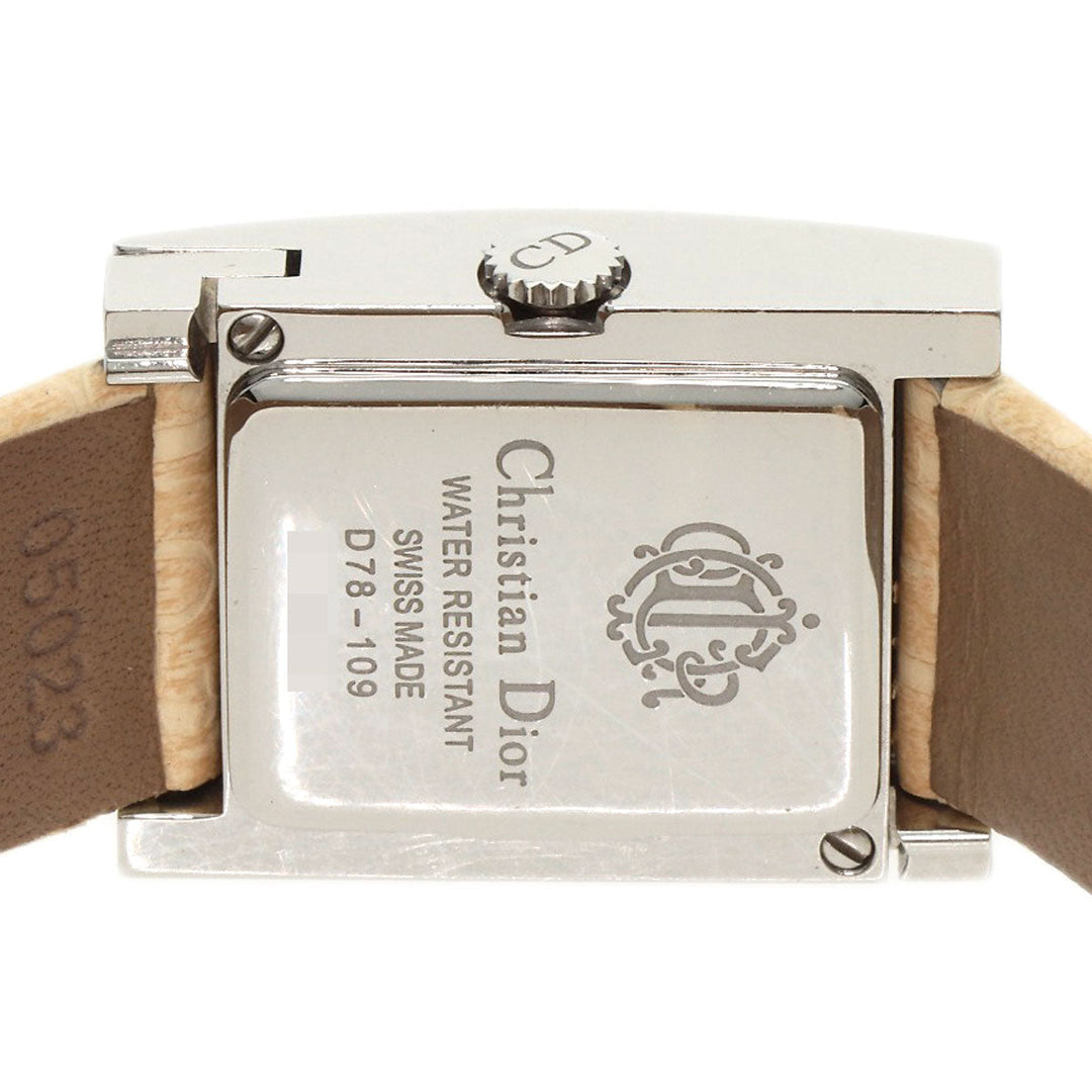 Christian Dior Watches Quartz D78-109 Stainless Steel, Leather Silver Maris white dial Women Used Authentic
