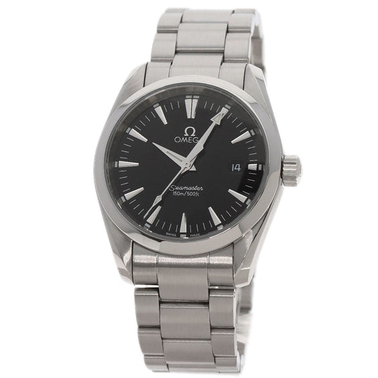 OMEGA Watches Quartz 2518.50 Stainless Steel , Stainless Steel Silver Seamaster Aqua Terra Date black dial mens Used Authentic