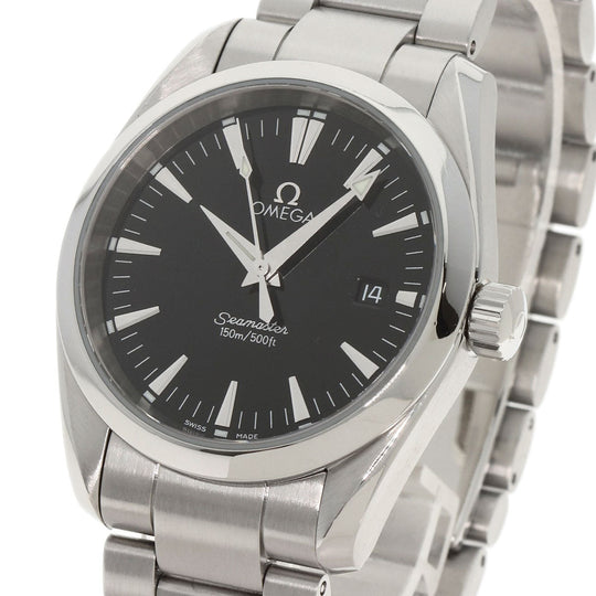 OMEGA Watches Quartz 2518.50 Stainless Steel , Stainless Steel Silver Seamaster Aqua Terra Date black dial mens Used Authentic