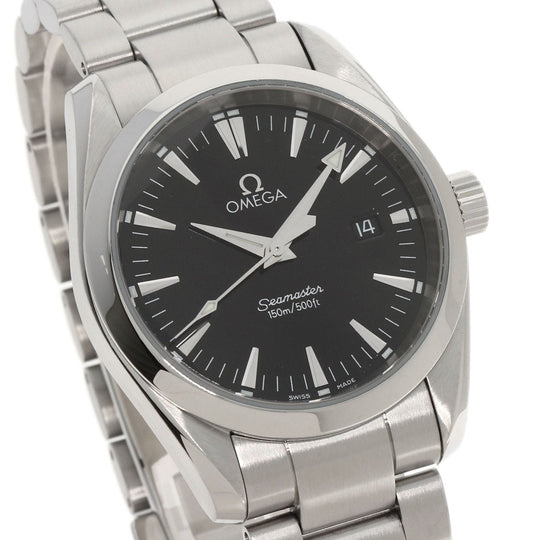 OMEGA Watches Quartz 2518.50 Stainless Steel , Stainless Steel Silver Seamaster Aqua Terra Date black dial mens Used Authentic