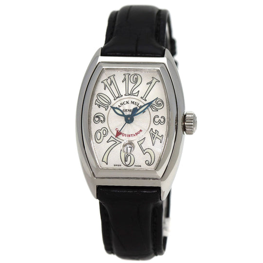 FRANCK MULLER Watches Mechanical Automatic 8002LSC Stainless Steel, Leather Silver Conquistador Silver dial Women Used Authentic