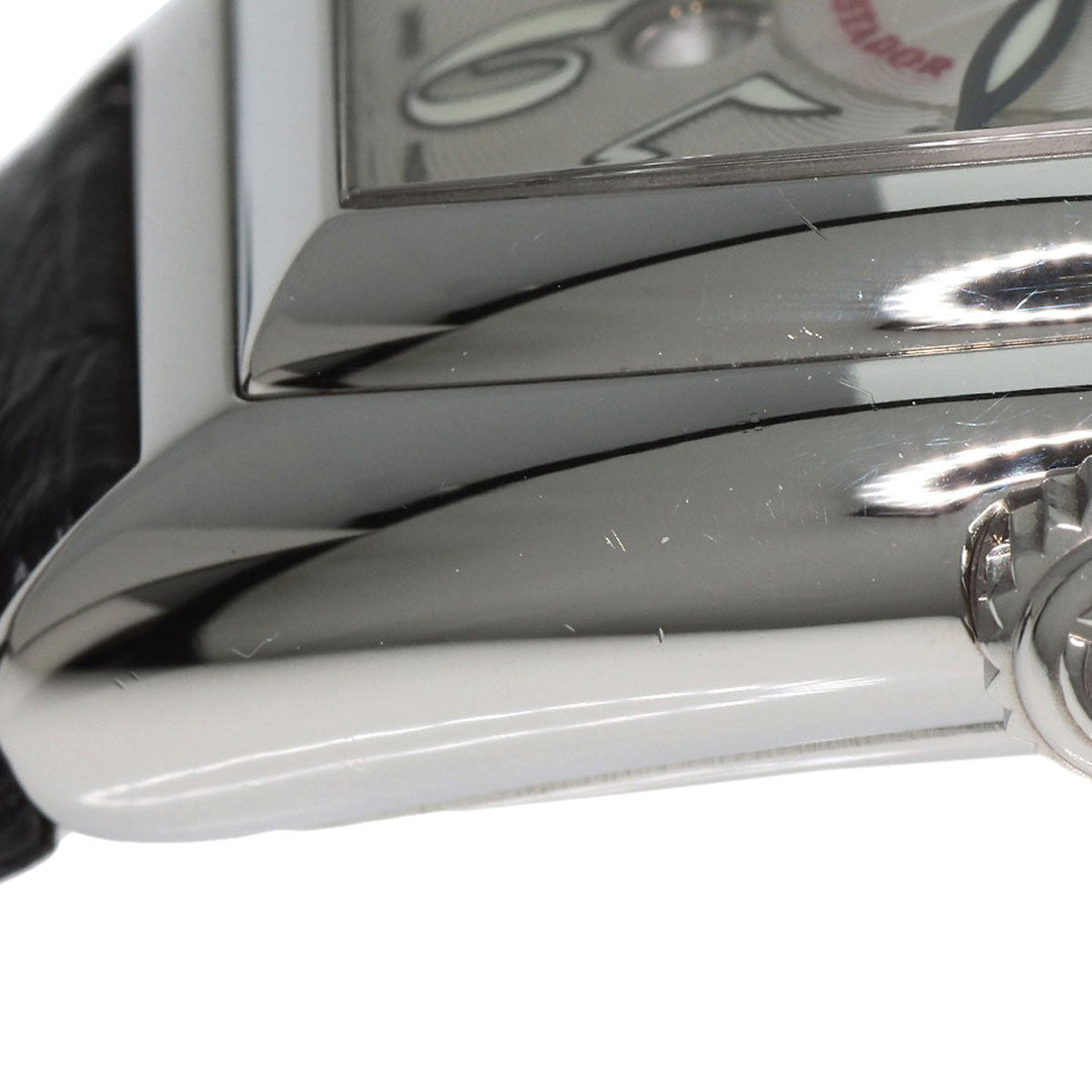 FRANCK MULLER Watches Mechanical Automatic 8002LSC Stainless Steel, Leather Silver Conquistador Silver dial Women Used Authentic