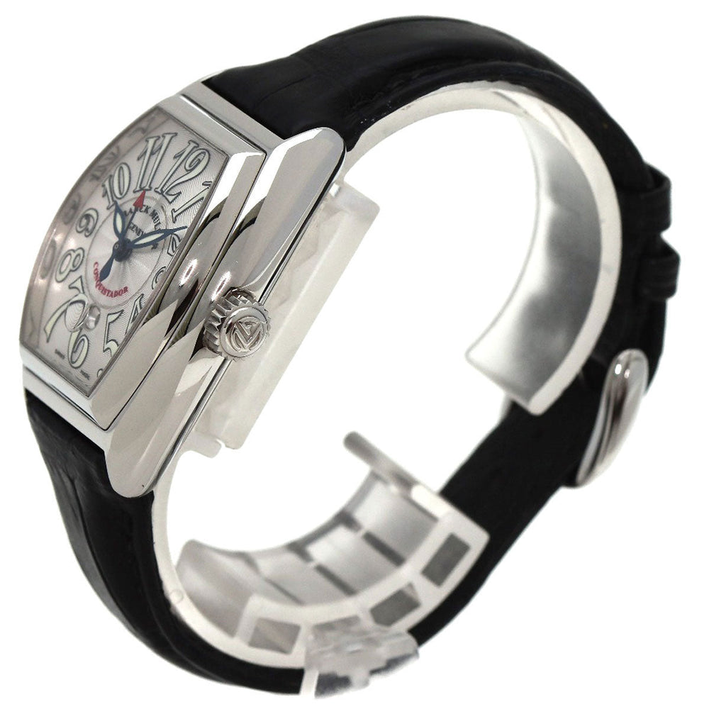 FRANCK MULLER Watches Mechanical Automatic 8002LSC Stainless Steel, Leather Silver Conquistador Silver dial Women Used Authentic