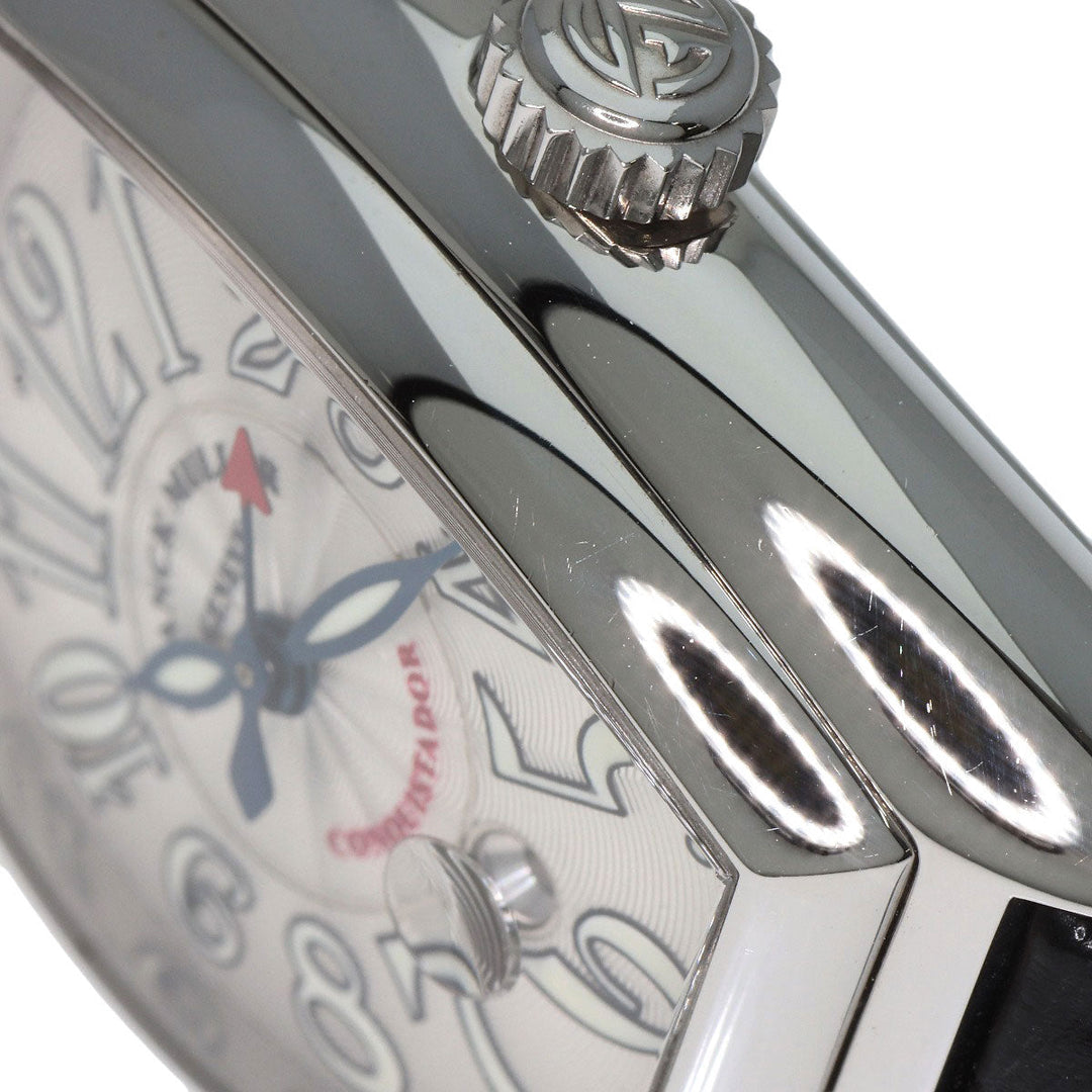 FRANCK MULLER Watches Mechanical Automatic 8002LSC Stainless Steel, Leather Silver Conquistador Silver dial Women Used Authentic