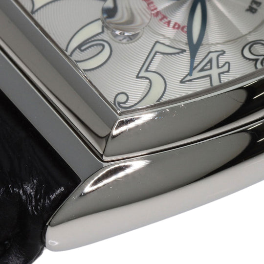 FRANCK MULLER Watches Mechanical Automatic 8002LSC Stainless Steel, Leather Silver Conquistador Silver dial Women Used Authentic