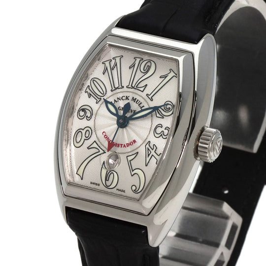 FRANCK MULLER Watches Mechanical Automatic 8002LSC Stainless Steel, Leather Silver Conquistador Silver dial Women Used Authentic