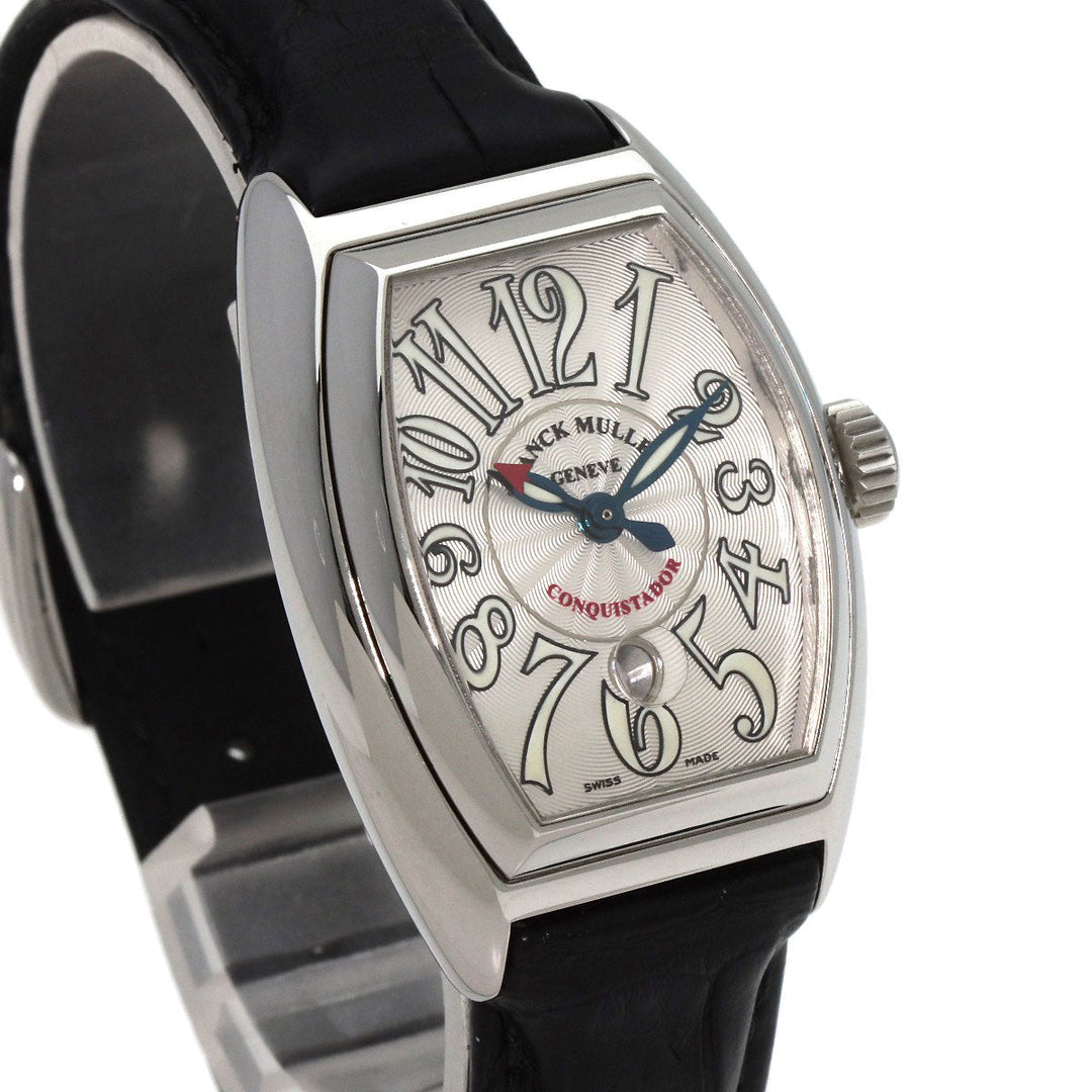 FRANCK MULLER Watches Mechanical Automatic 8002LSC Stainless Steel, Leather Silver Conquistador Silver dial Women Used Authentic