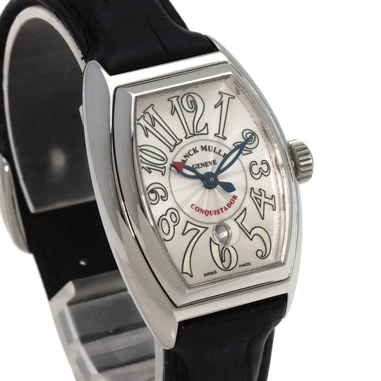 FRANCK MULLER Watches Mechanical Automatic 8002LSC Stainless Steel, Leather Silver Conquistador Silver dial Women Used Authentic