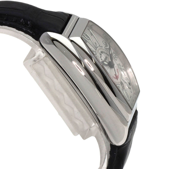 FRANCK MULLER Watches Mechanical Automatic 8002LSC Stainless Steel, Leather Silver Conquistador Silver dial Women Used Authentic