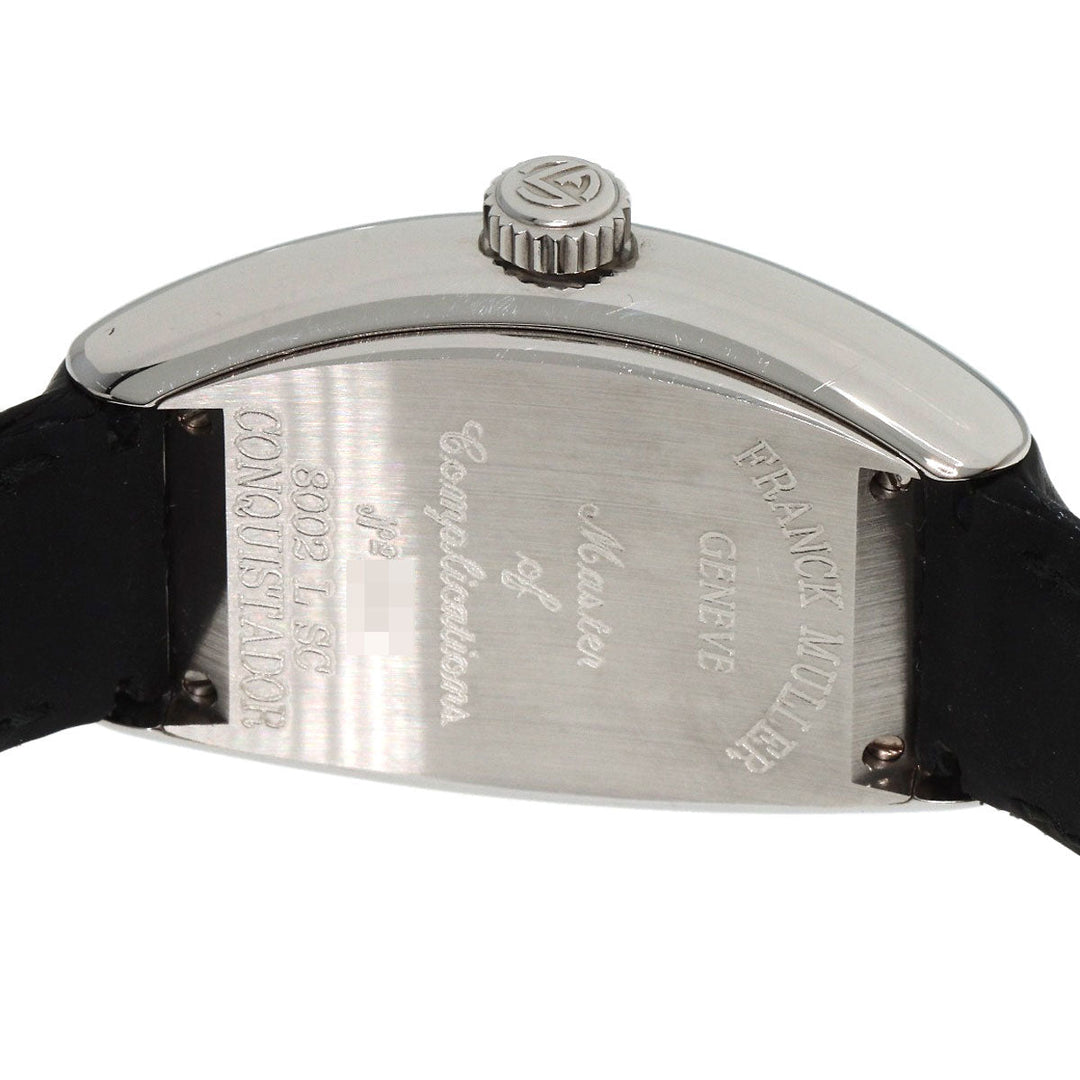 FRANCK MULLER Watches Mechanical Automatic 8002LSC Stainless Steel, Leather Silver Conquistador Silver dial Women Used Authentic