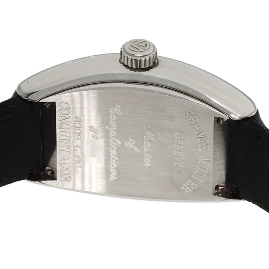 FRANCK MULLER Watches Mechanical Automatic 8002LSC Stainless Steel, Leather Silver Conquistador Silver dial Women Used Authentic