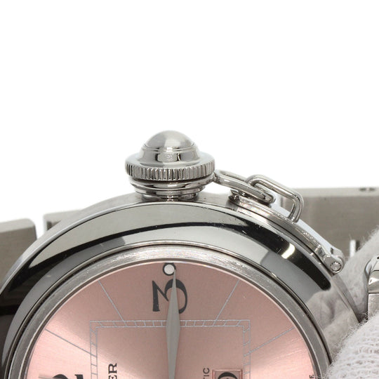 CARTIER Watches Mechanical Automatic W31058M7 Stainless Steel , Stainless Steel Silver Pasha C Big Date pink dial mens Used Authentic