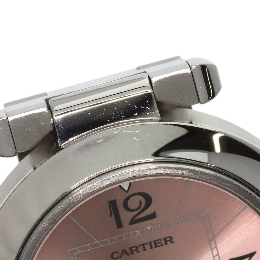 CARTIER Watches Mechanical Automatic W31058M7 Stainless Steel , Stainless Steel Silver Pasha C Big Date pink dial mens Used Authentic