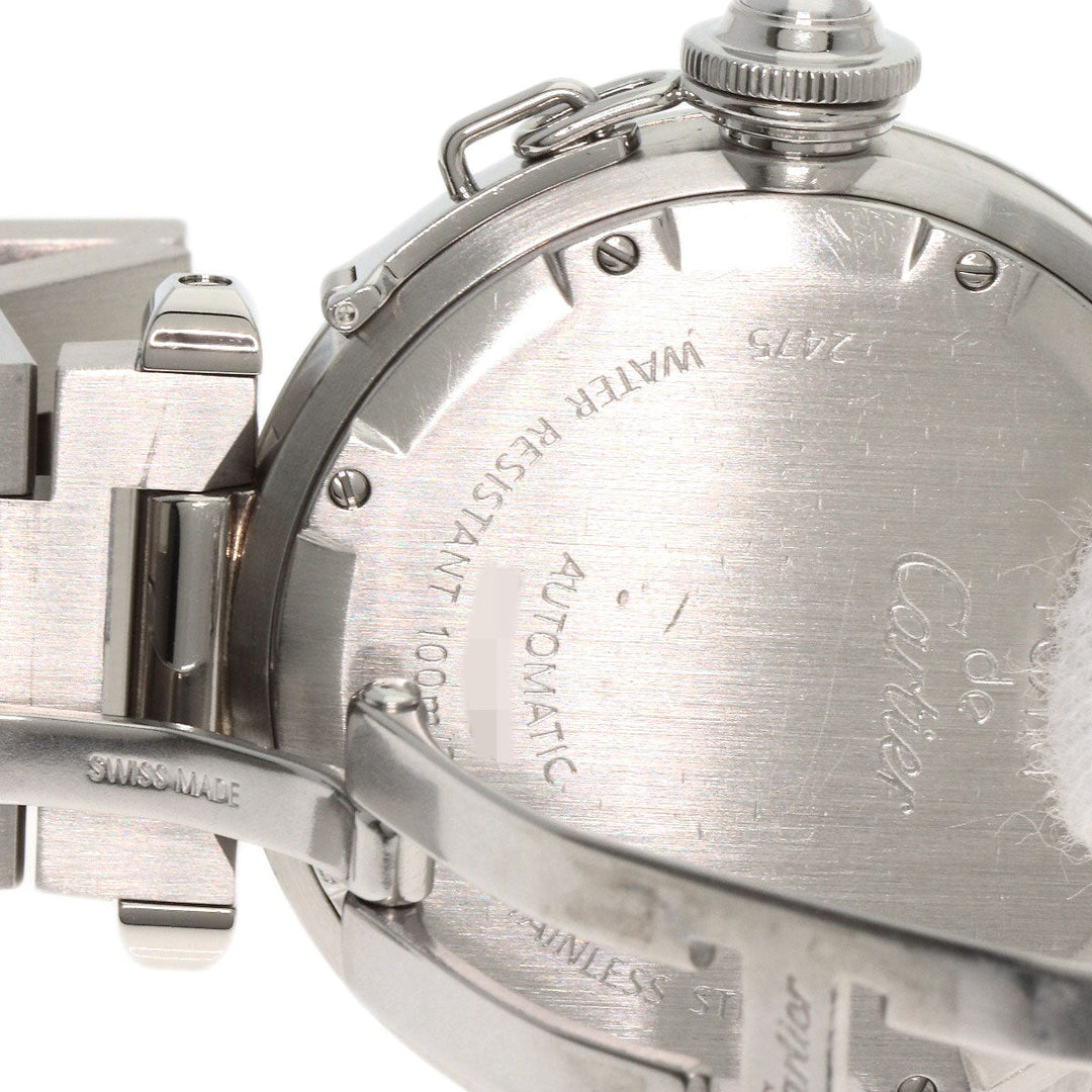 CARTIER Watches Mechanical Automatic W31058M7 Stainless Steel , Stainless Steel Silver Pasha C Big Date pink dial mens Used Authentic