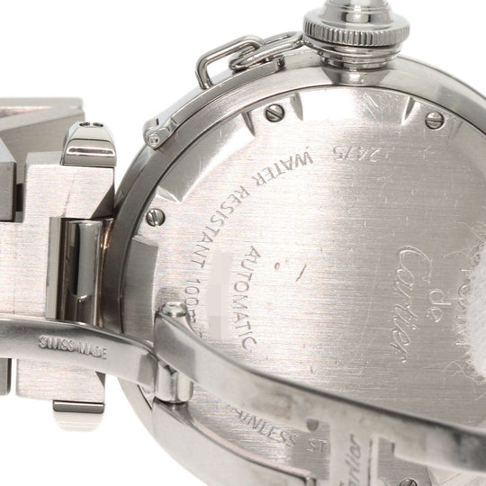 CARTIER Watches Mechanical Automatic W31058M7 Stainless Steel , Stainless Steel Silver Pasha C Big Date pink dial mens Used Authentic