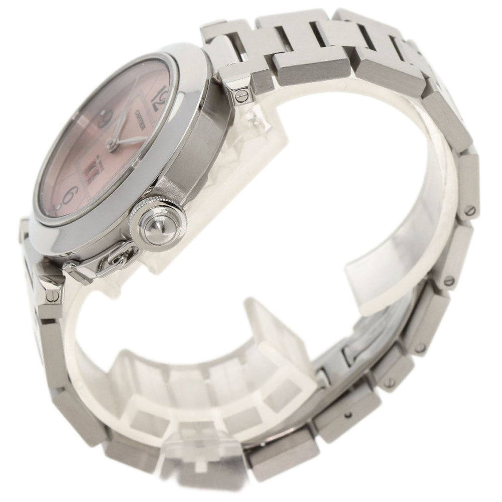CARTIER Watches Mechanical Automatic W31058M7 Stainless Steel , Stainless Steel Silver Pasha C Big Date pink dial mens Used Authentic