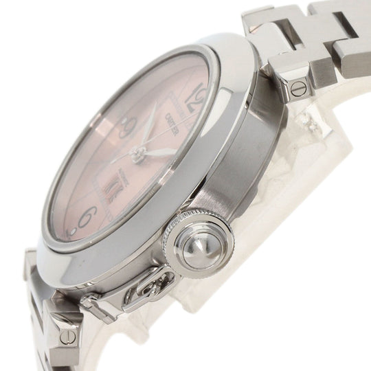 CARTIER Watches Mechanical Automatic W31058M7 Stainless Steel , Stainless Steel Silver Pasha C Big Date pink dial mens Used Authentic