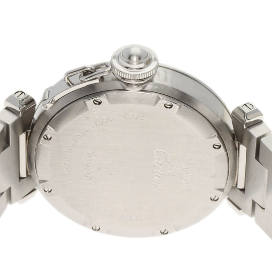 CARTIER Watches Mechanical Automatic W31058M7 Stainless Steel , Stainless Steel Silver Pasha C Big Date pink dial mens Used Authentic