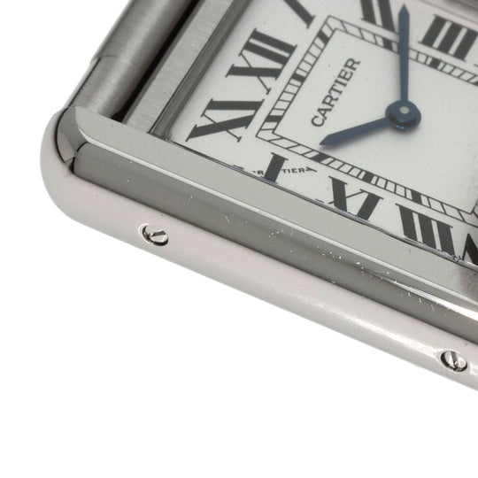 CARTIER Watches Quartz W5200013 Stainless Steel , Stainless Steel Silver Tank solo SM Silver dial Women Used Authentic