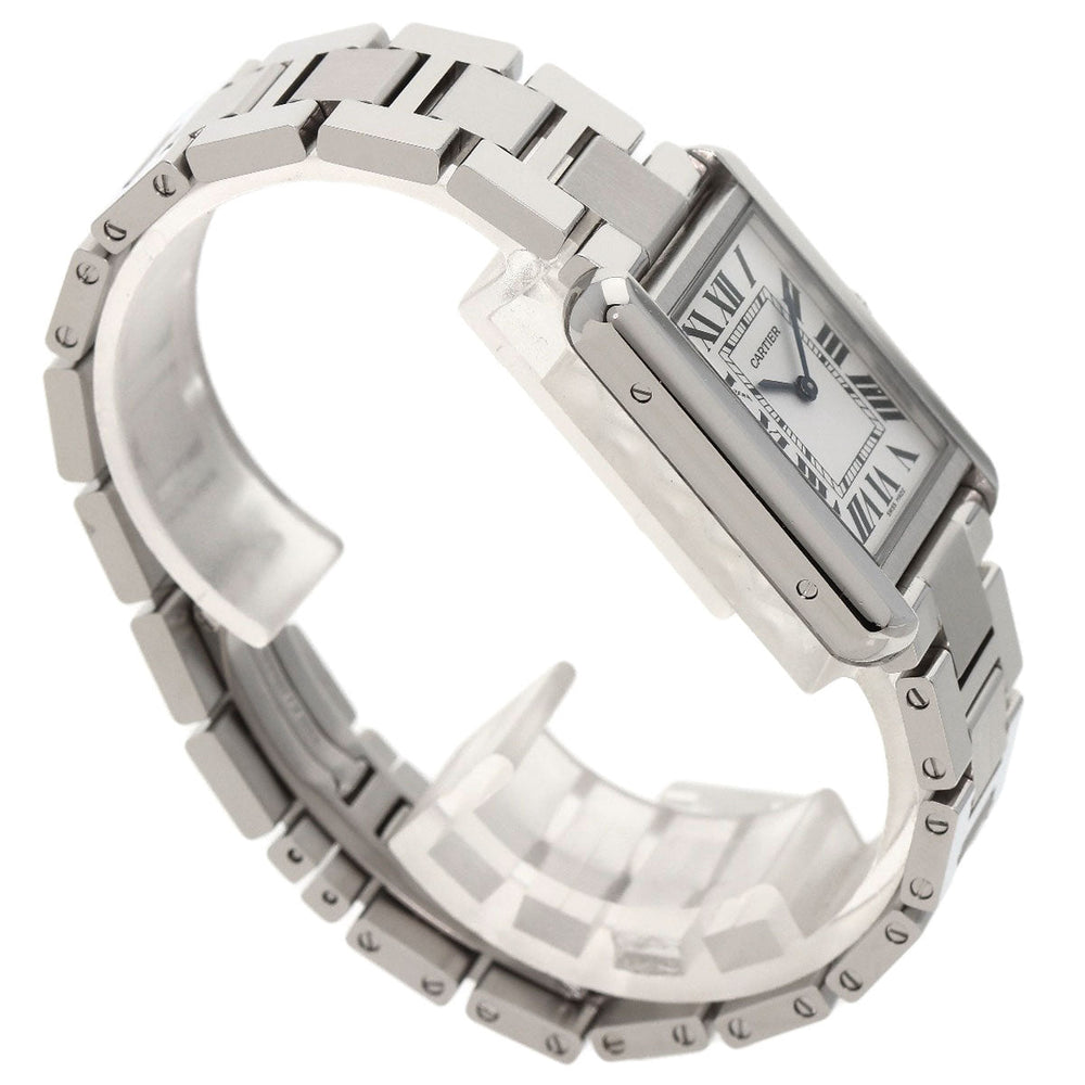 CARTIER Watches Quartz W5200013 Stainless Steel , Stainless Steel Silver Tank solo SM Silver dial Women Used Authentic