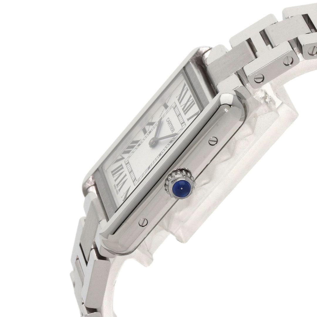 CARTIER Watches Quartz W5200013 Stainless Steel , Stainless Steel Silver Tank solo SM Silver dial Women Used Authentic