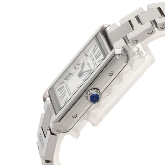 CARTIER Watches Quartz W5200013 Stainless Steel , Stainless Steel Silver Tank solo SM Silver dial Women Used Authentic