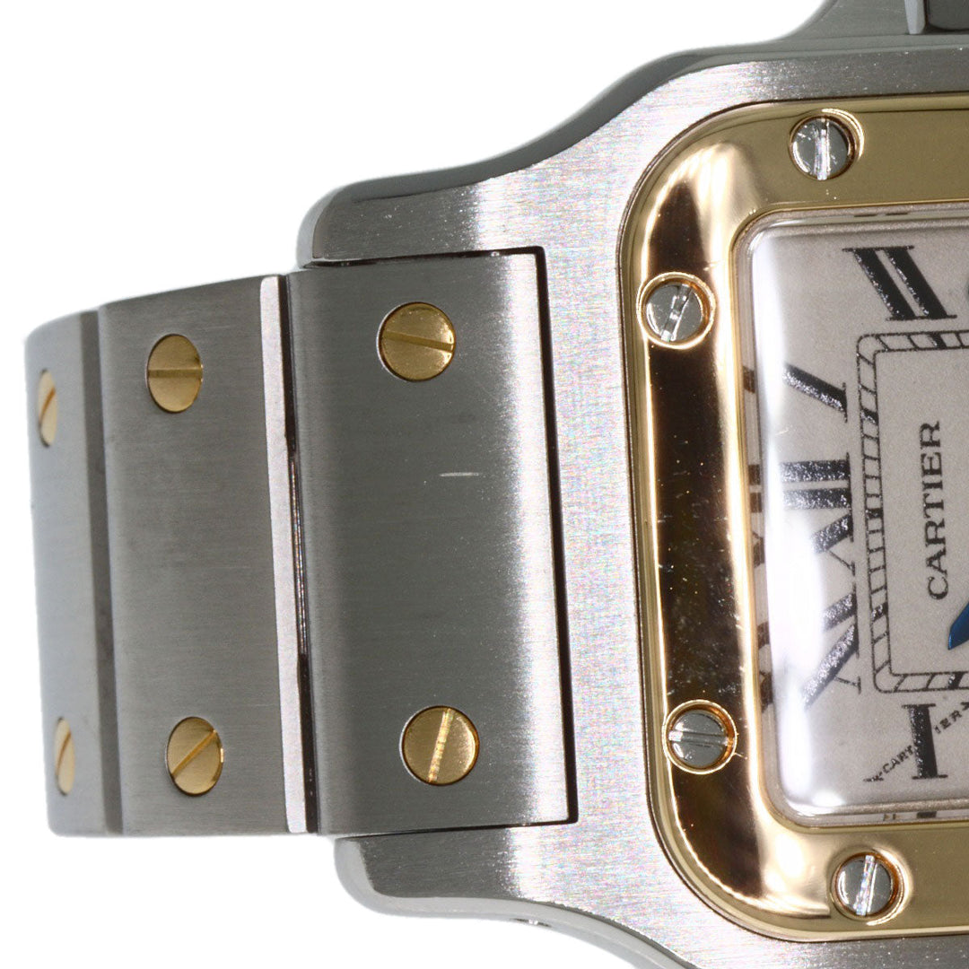 CARTIER Watches Quartz W20012C4 Stainless Steel , SSxK18YG gold Santosgalbe SM Ivory dial Women Used Authentic
